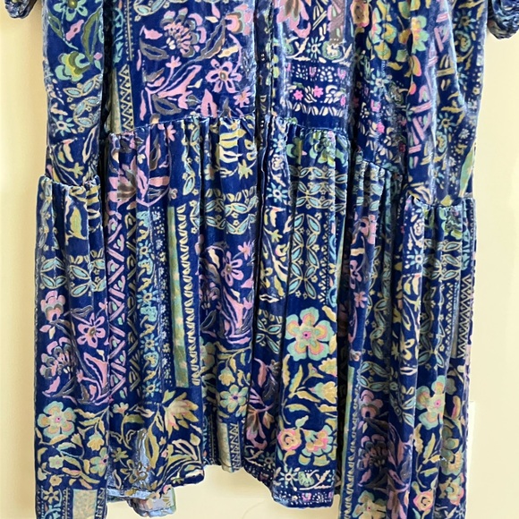 Johnny Was Floral Blue Midi Dress - Picture 4 of 15